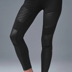 Alo Yoga  Black Ribbed Leggings Photo 0