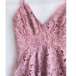 Lulus Dusty Rose Nora Lee Floral Lace Midi Dress Boho Cocktail Party Wedding M Pink Size M Photo 5