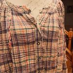 Free People  We The Free FP Women's Lucy Cotton Button-Front Swing Blouse Sz S Photo 6