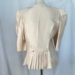 Vintage Cachet by Bari Protas Embellished Puff‎ Sleeve Blazer Women 15/16 Beige Tan Size undefined Photo 5