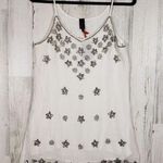 Raga NWT Sheer Lined White Beaded Floral Slip Mini Dress Women's Size Medium Photo 0