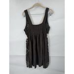 Mlle Gabrielle  Y2K Embroidered Mini Dress Women L Brown Romantic Cottagecore Photo 1