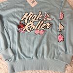 Skinnydip London HIGH ROLLER OVERSIZED SWEATSHIRT XS NWT Blue Photo 9