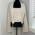Arizona Jeans New Arizona Pointelle beige crochet cardigan set 100% cotton size XL Photo 1