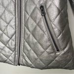 J. Society Quilted Silver Bomber Moto Jacket size S Photo 10