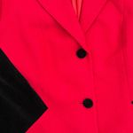 Urban Wool Blazer Red Velvet Trim Woolmark Women's Jacket Career‎ Wear Size L Photo 2