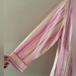 Lilly Pulitzer  button front shirt striped multicolored compact cotton Sz 12 Photo 3