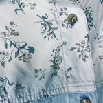 ⭐️Vintage 80’s GITANO Floral Denim Button Down Top Blue Size L Photo 4