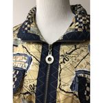 Mureli 100% Silk Women’s Jacket Shirt Nautical Multicolor Zip Pocket Size XL Yellow Photo 10