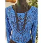 Boutique Sexy Diva Women Blue & Black Polyester Long Sleeve Long Maxi Dress M Size M Photo 1