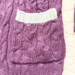 LuLaRoe Lucille Oversized Cable Knit Collegiate Long Button Down Cardigan M NWT Photo 3