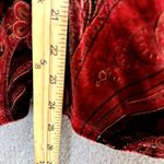 Notations  Velvet Paisley Print Top Womens Large Beaded‎ Accent Boho Whimsigoth Photo 4