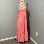 ZARA Bubble Gum Bohemian Tiered Long Straight Neckline 100% Cotton Dress Size XL Photo 5