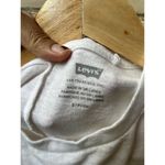 Levi's Logo White Fitted Bodysuit Crew Neck Spell Out Red 70s Retro Serif Graphic Photo 3