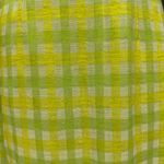 Vintage 60s Mod Sheath Dress Neon Yellow Gingham Check Short Sleeve, M/L Fit Size undefined Photo 9