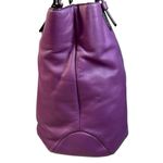 Coach Leather Soho North South Tote Shoulder Bag. Berry Purple Color Photo 2