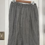 Vintage houndstooth midi skirt Black Size 16 Photo 8