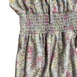 No Comment  Mini Dress Floral Blue Womens Medium Short Elastic Off Shoulder Photo 1