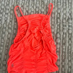 FP Movement Shirr Enough Tank in Neon Coral Orange Size M Photo 3