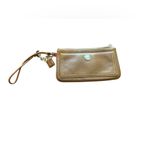 Coach Women's Brown Pebble Leather Wristlet Wallet Zipper Accents Photo 3