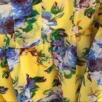 NWT TULLE Womens large Sleeveless Yellow Floral Boning Waist dress (runs small) Photo 5