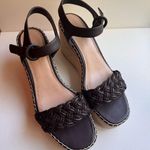 Veronica Beard   brown Reema Braided Ankle-Strap Wedge Sandals size 12 Photo 2