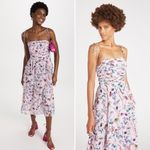 NWT AMUR Acacia Lilac Lily Wildflower Floral Tie Strap Ruffle Dress Size 14 Purple Photo 3