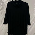 Eileen Fisher  Black Mockneck Shirt Size Medium Photo 0