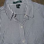 Ralph Lauren Lauren  Women's Black Gingham Puff 3/4 Sleeve Button Up Shirt Sz m Photo 2