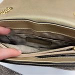 Michael Kors Gold Logo Shoulder Bag Crossbody Purse Photo 3