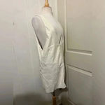 Sunday in Brooklyn  Pinafore Pleather Faux Leather Tank Dress Pleather Cream Photo 5