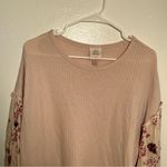 Knox Rose  Thermal Long Sleeve Top Light Pink Floral Photo 3