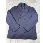 Talbots Women's XL Blue Double Breasted Pea Coat Jacket Classic Outerwear Photo 1