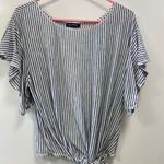 Max edition  striped women's blouse size Large w tie front Photo 0