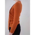 Baserange 100% linen etel long sleeve rib top with neck tie in umber NEW Photo 2