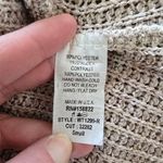 Rods Prim & Proper Beige Paisley Contrast Chiffon Sleeve Sweater Size Small Tan Photo 7