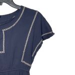 Gap  Top Size Small Blue With‎ White Embroidery SS Womens 100% Cotton Photo 2