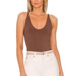 Free People  Intimately Brown Seamless V-Neck Bralette Camisole Top Size S Photo 0