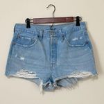 Levi's Women’s Levi’s 501 Light Wash Cut Off Distressed Denim Shorts Size 30 Photo 0