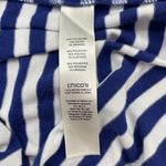 Chico's Chico’s Size 2 US L 12 City Striped Top Tiered Blue White Stripe Womens Blouse Photo 8