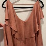 She & Sky  Brown Suede Crop Top Spaghetti Strap Photo 1
