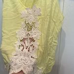 Lush Clothing Lush soft yellow top with open front lace women’s size S Photo 2