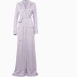 Bottega Veneta  lilAc viscose 2018 FLORAL JACQUARD Jumpsuit, Size 42, Large, NWT Photo 2