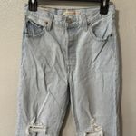 Levi's Premium Ribcage Straight Ankle Jeans Women's Sz 26 Light Wash Distressed Photo 1