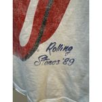 Free People Vintage Daydreamer ROLLING STONES Distressed Cropped Tee White Red Size Medium Photo 3