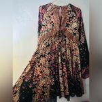 Free People  Stevie Printed Tunic, Black Combo, indie aesthetic ,hippie Med size Photo 6