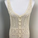 Anthropologie Kimchi Blue Cream Crochet Sleeveless Midi Dress Coverup Small Festival Rave Photo 7