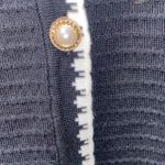 Adrianna Papell  V-Neck Ottoman Stitch Sweater Size Large Photo 4