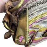 Fossil Explorer Tapestry Western Crossbody Bag Leather Canvas Multicolor Boho Photo 8