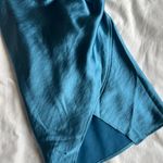 Satin Mini Dress Blue Size M Photo 3
